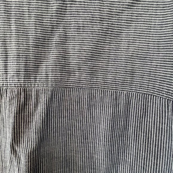 Madewell Navy Oversized Boxy Cotton Courier Shirt in Lilydale Stripe Sz XS - Picture 10 of 13